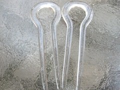 2ea Crystal Loop Top 2 Prong Chignon Hair Pins 3 1/4″ Length Good Hair Days New