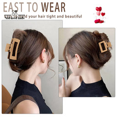 12 Pack Hair Clips，Large Rectangle Clips for Women(4In），Medium Square Claw for T