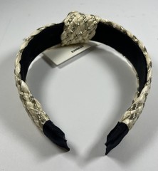 Express Raffia Twist Knot Headband One Size Gold & Natural Multi-Color Woven NWT