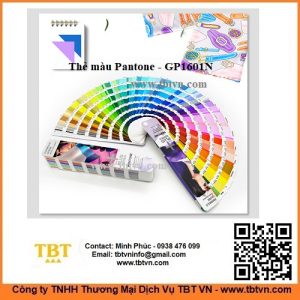 Thẻ màu GP1601N Pantone