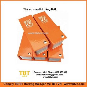 Thẻ so màu K5 hãng RAL