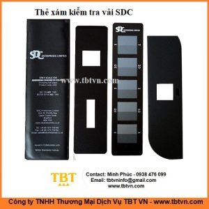 Thẻ xám kiểm tra vải SDC ISO105