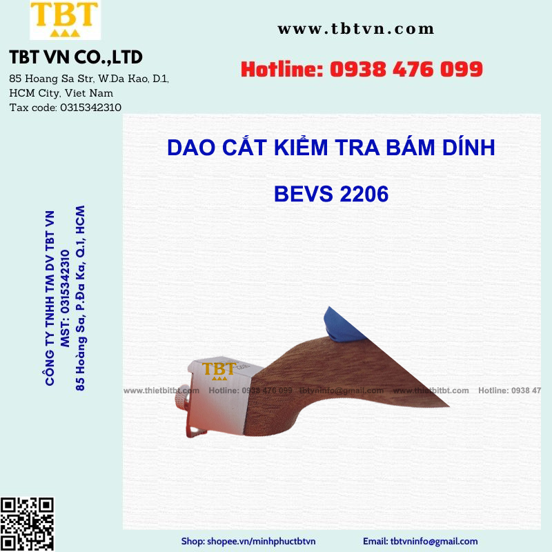 DAO CẮT KIỂM TRA BÁM DÍNH BEVS 2202 DAO CẮT KIỂM TRA BÁM DÍNH BEVS 2202