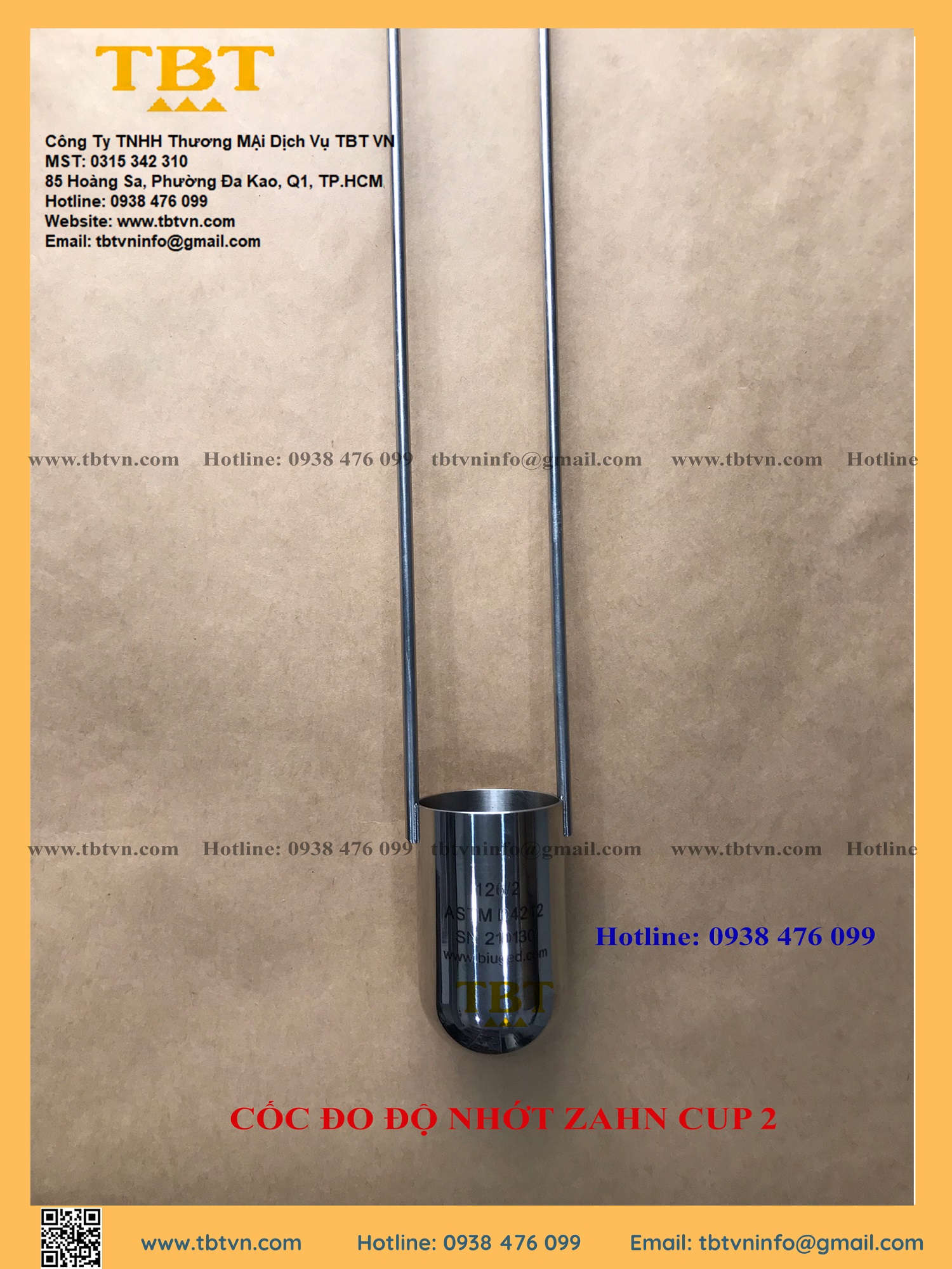 CỐC ĐO ĐỘ NHỚT ZAHN CUP 2 CỐC ĐO ĐỘ NHỚT ZAHN CUP 2