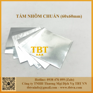 Tấm nhôm hiệu chỉnh máy bắn bục kích thước 60x60mm