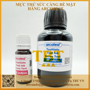 Mực thử sức căng bề mặt 35mN/m hãng Arcotest Xanh Dương