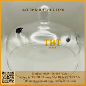 Bát úp khói bằng thủy tinh đường kính 28cm, Chiều cao 16cm