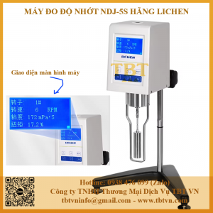 Máy đo độ nhớt NDJ-5S hãng Lichen - Giao diện màn hình