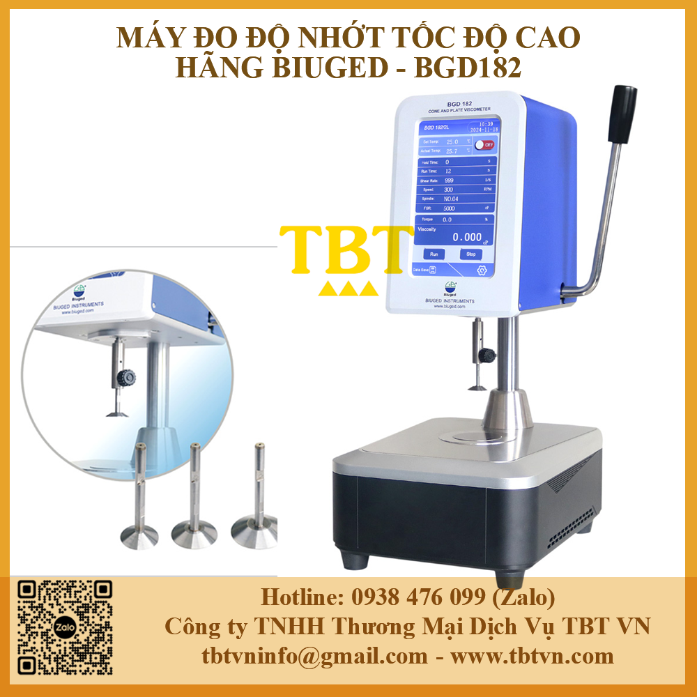 Máy đo độ nhớt hình nón (kèm cánh khuấy) hãng Biuged BGD182 Máy đo độ nhớt hình nón (kèm cánh khuấy) hãng Biuged BGD182