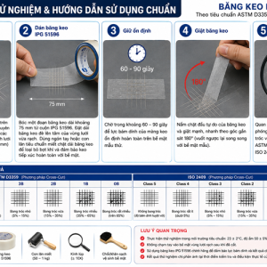 Hướng dẫn sử dụng băng keo đo bám dính IPG51596
