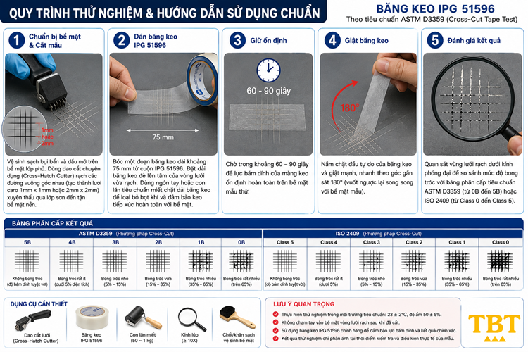 Hướng dẫn sử dụng băng keo đo bám dính IPG51596